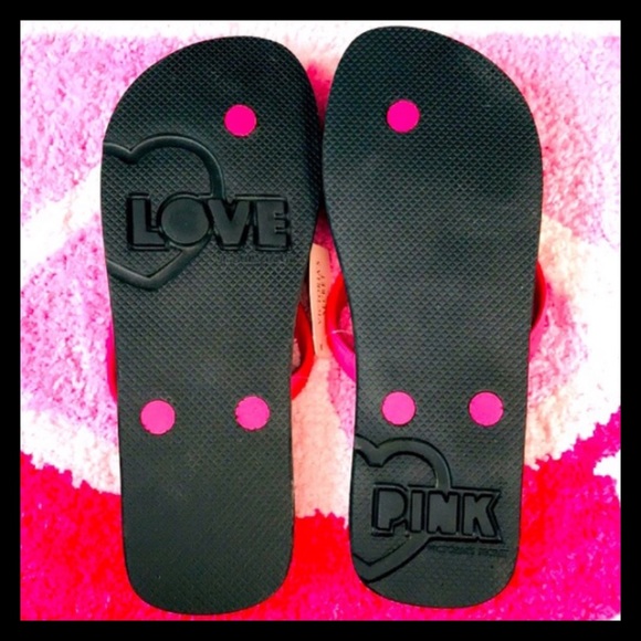 💕ⓅⒾⓃⓀ ⓋⓈ Vintage Pink Dog Flip Flops NWT💕 - Picture 3 of 6